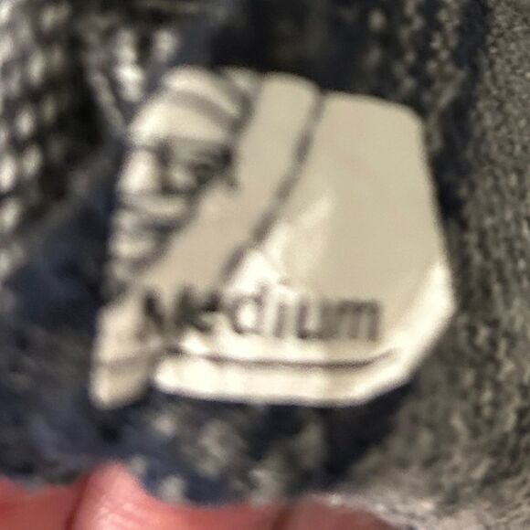 Allison Tracy Women's Loose Black Plaid Button-Down Long Sleeves Tops Medium - Picture 4 of 13